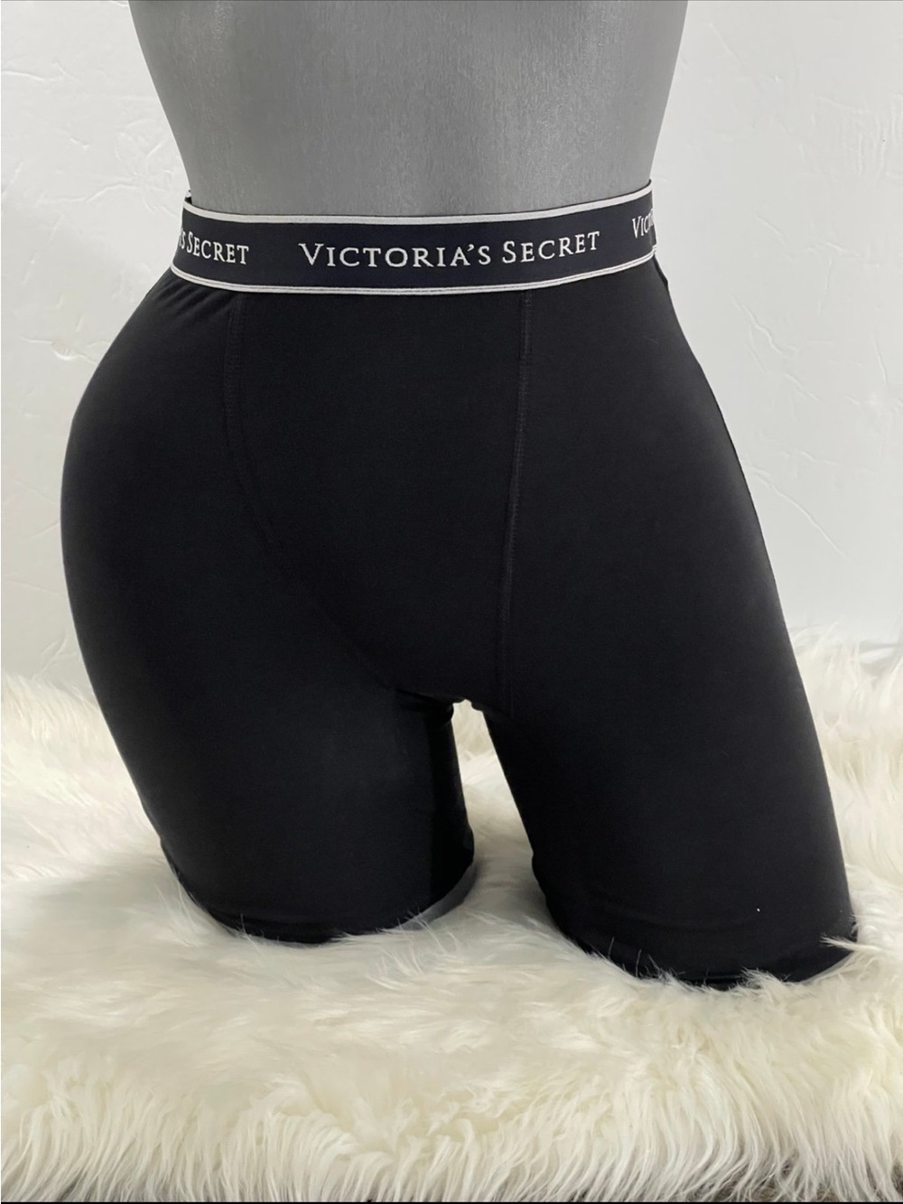 Victorias Secret Logo Cotton High-Waist Boxer Brief Panty Short Underwear. NWT
